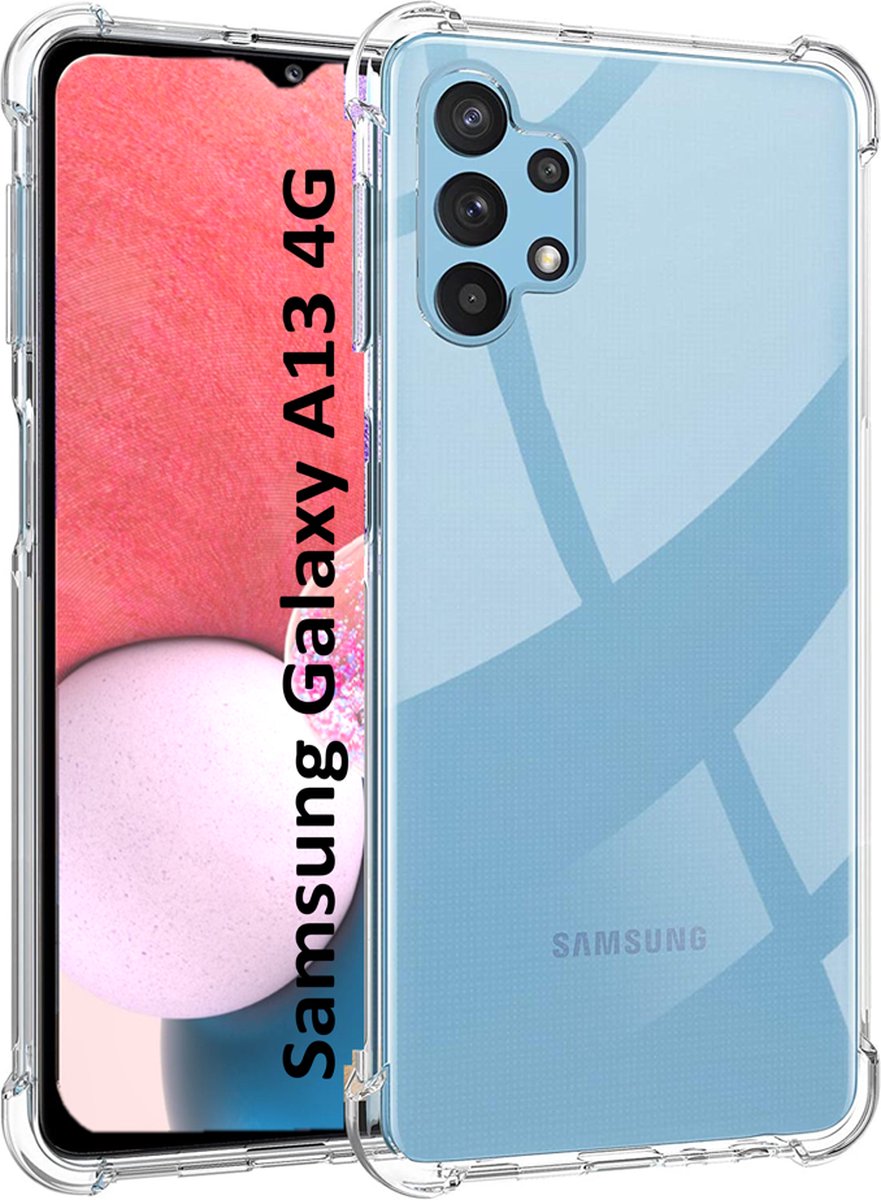Hoesje voor Samsung Galaxy A13 4G backcover Shockproof siliconen Transparant