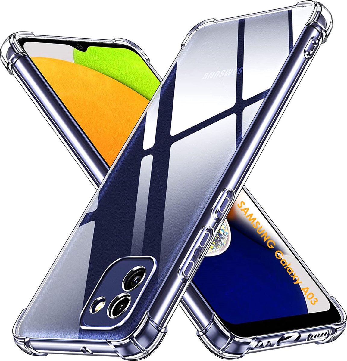 Hoesje voor Samsung Galaxy A03 backcover Shockproof siliconen Transparant
