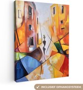 Canvas Schilderij Abstract - Kunst - Schilderij - Kleuren - 30x40 cm - Wanddecoratie