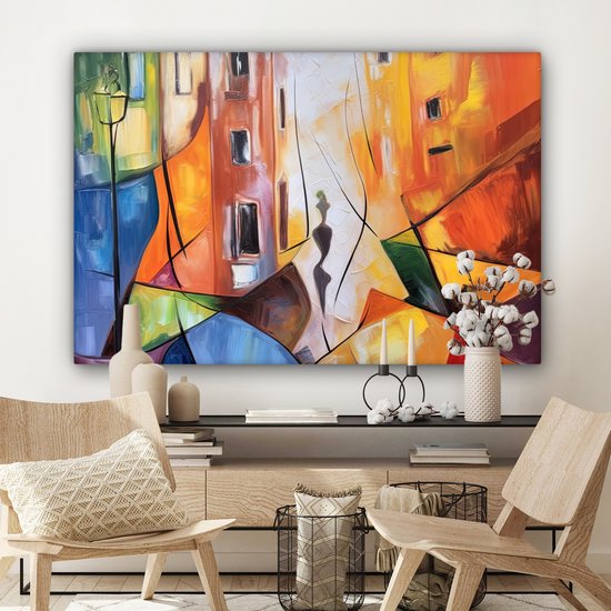 Tableau Peinture Abstrait - Art - Peinture - Couleurs - 120x80 cm - Décoration murale