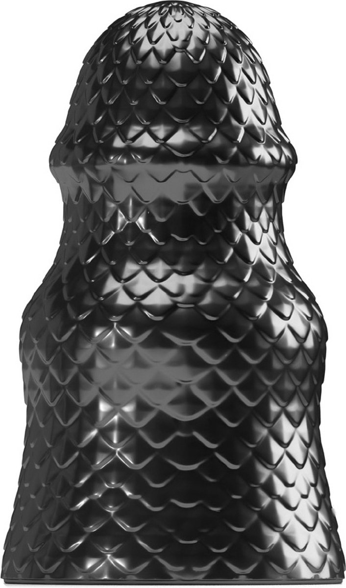 Stretch'r - Scaly - XXL Buttplug - Zwart Metallic L