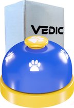 VEDIC® - Hondenbel Blauw/Geel - Intelligentie training - Hondentraining - RVS