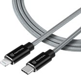 Tacticals USB-C naar Apple Lightning - Sync & Charge Cable 1m met Kevlar - Grijs