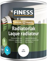 Finess Radiatorlak - couche de finition non jaunissante, à séchage rapide et brillante pour radiateurs et tuyaux de chauffage - 750ML - BLANC