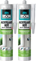 Bison acrylaatkit - wit - schilderskit - vochtbestendig - uitstekende hechting - 2 x 300 ml