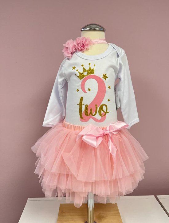 Verjaardag outfit-verjaardag setje-kleedje-fotoshoot kleding-little girl-birthday dress-2 jaar-two-feestkleding-verjaardag jurk-jarig-meisje-girl-themafeest-kinderfeestje-set Marit (mt 92)