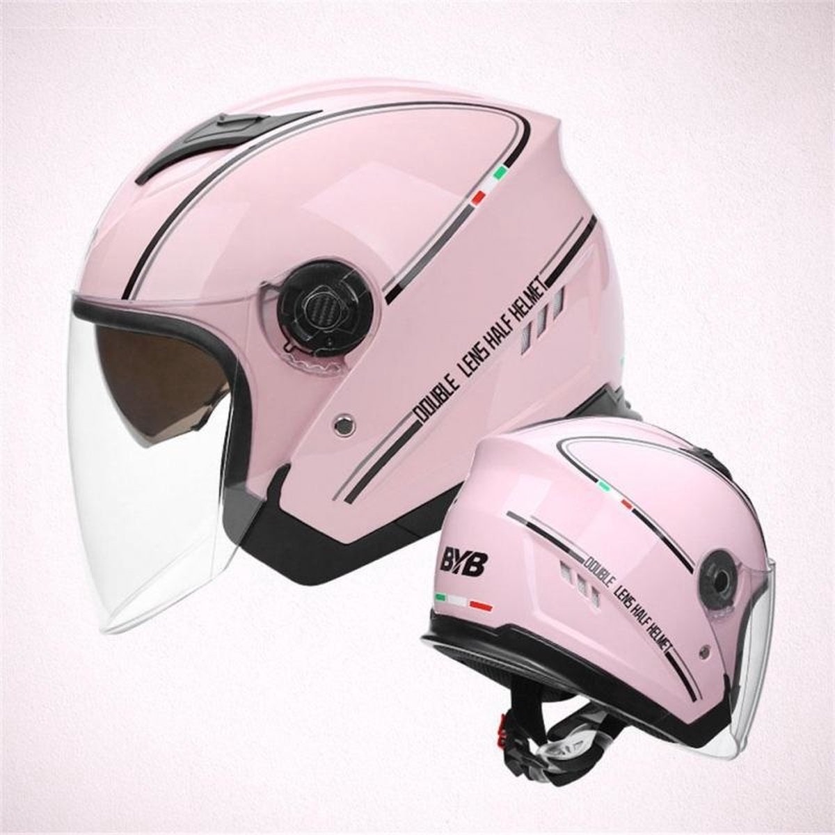 Scooterhelm Roos Scooter Helm Jethelm Hoofd Omtrek 56/62 CM