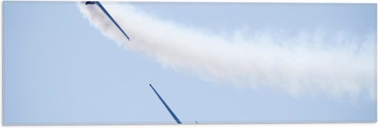 Vlag - Vliegende Witte Straaljagers in de Witte Lucht - 60x20 cm Foto op Polyester Vlag