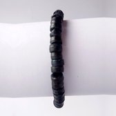 Kokoskralen armband - zwart - set van 3