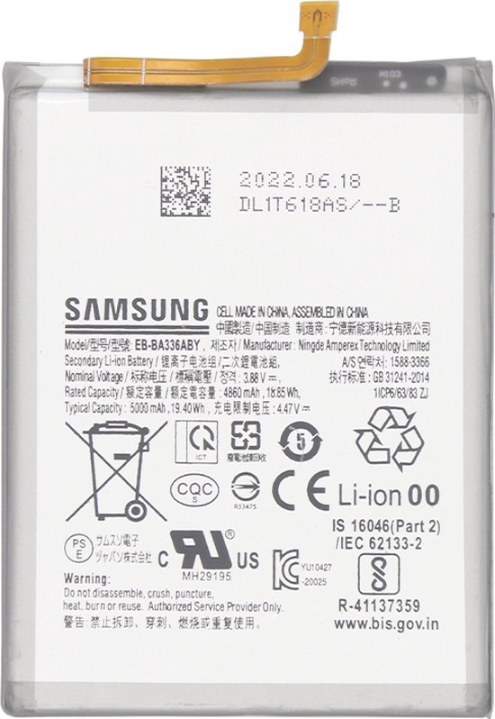 Batterie MF Samsung Galaxy A33 5G A336B, batterie, batterie EB-BA536ABY  avec outils | bol