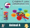Afbeelding van het spelletje Montessori Kleurenspel - Kleuren Oefenen - Kleuren Spel - Cognitieve Ontwikkeling - Motorische Ontwikkeling - Sorteer Spel - Speelgoed Cadeau - Spelenderwijs Leren - Kleuren Oefen Spel Dieren