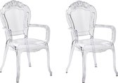 Beliani VERMONT II - Ensemble de 2 chaises de salle à manger - Transparent - Polycarbonate