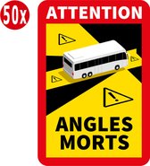 Dode hoek sticker - Frankrijk - bus - camper (50x) | Angles morts