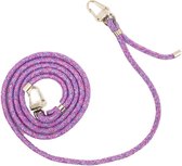 xoxo Wildhearts telefoonkoord - Purple Fever - Geschikt voor iPhone - Geschikt voor Samsung - Universeel - Phone cord - Telefoonketting - Koord voor telefoon - Telefoon hanger - Paars - Meerkleurig