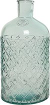 Decoris vaas/bloemenvaas gerecycled glas - D14 x H28 cm - transparant