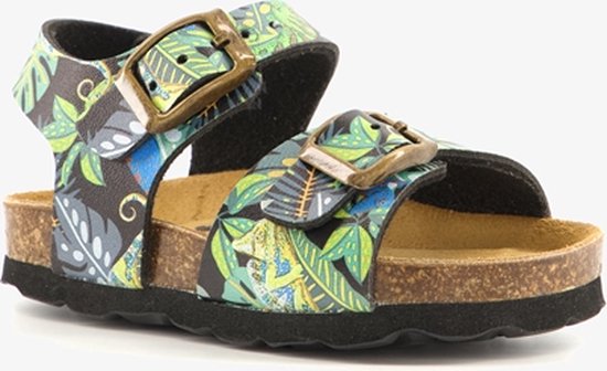 Groot leren kinder sandalen met print - Groen - Maat 25