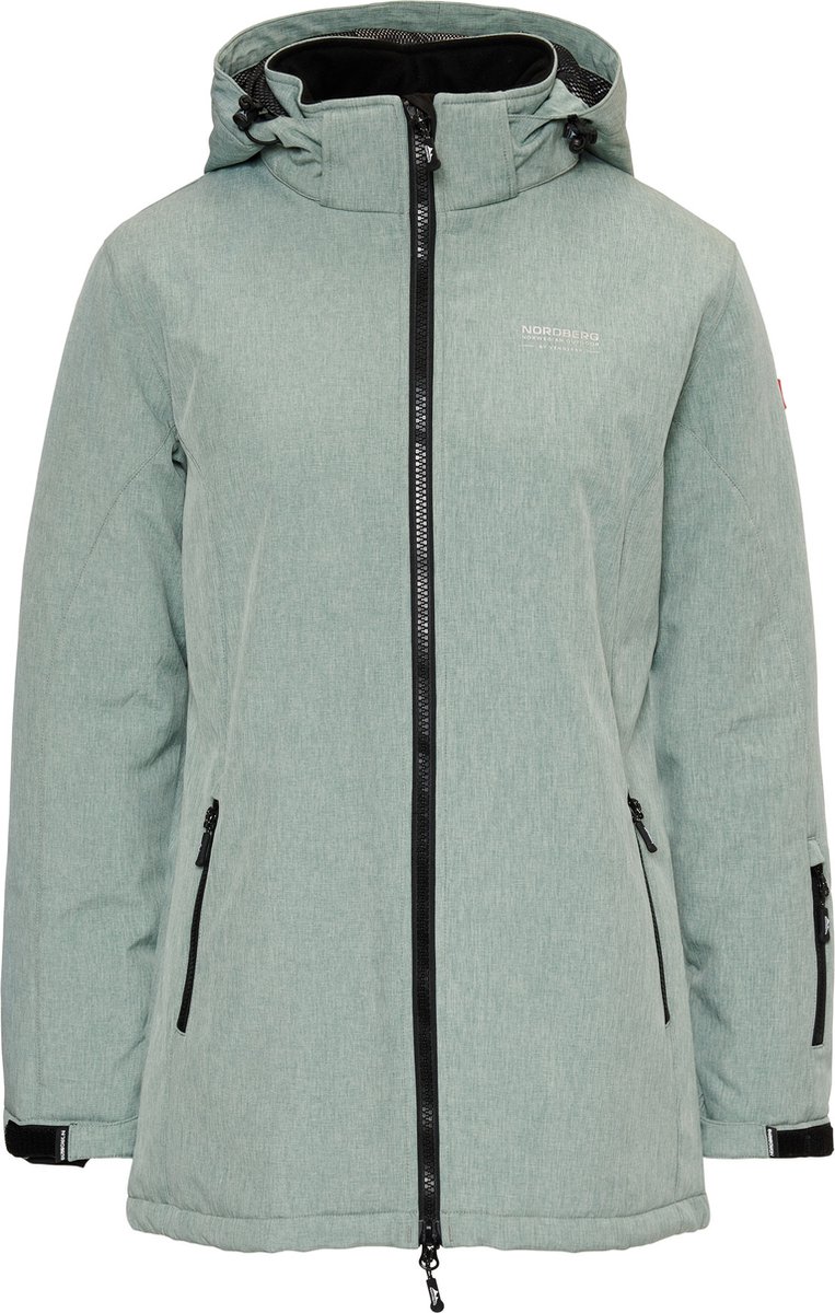 Nordberg Olla Softshell Outdoorjas Dames melange 3XL Groen