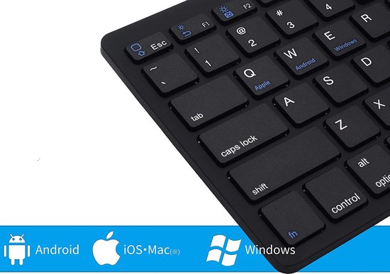 Imtex Toetsenbord Draadloos - Bluetooth Keyboard - QWERTY - Wireless Keyboard - Universeel - Zwart
