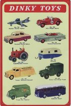 Wandbord Vintage Speelgoed Auto - Dinky Toys