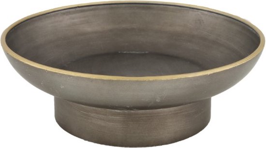 Decoratieschaal zilver metallic - 28,5 cm