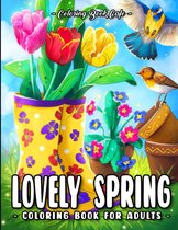 Lovely Spring Coloring Book for adults - Coloring Book Cafe - Kleurboek voor volwassenen
