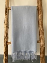 Sjaal - Lichtblauw - 70 x 180cm - 10% Wol - Shawl - Modeaccessoire -