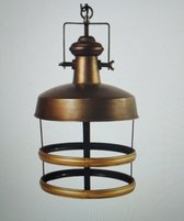 Hanglamp - plafondlamp - Plafonddecoratie - industriele lamp - Messing - Zwart - Staal