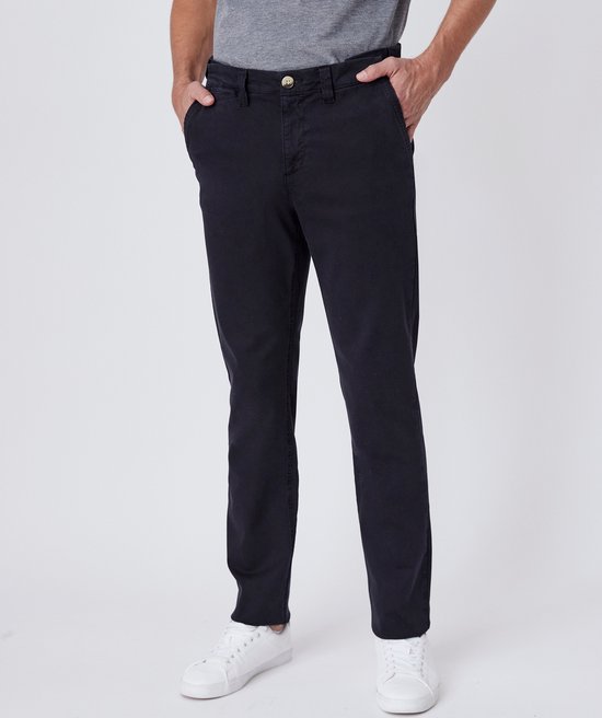 Damart - Chino, 5 poches, coton stretch - Homme - Blauw - 46