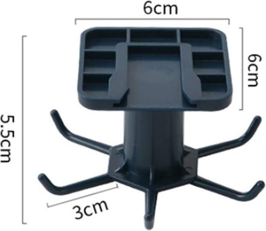 FuninCrea Lot De 4 Crochets Rotatifs à 360 ° Sans Perçage, Crochet Vertical à 180 ° Pour Le Rangement Des étagères De Cuisine Et De Salle De Bain à La Maison (Blanc