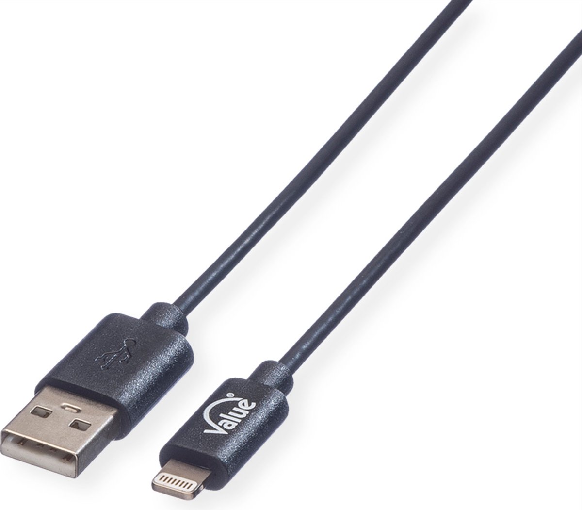 VALUE 8pin naar USB 2.0 kabel voor iPhone, iPod, iPad, 1,8 m