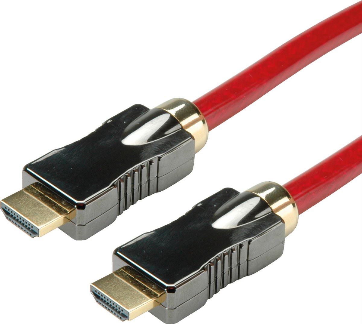 ROLINE HDMI 8K (7680 x 4320) Ultra HD Cable met Ethernet, M/M, rood, 1 m