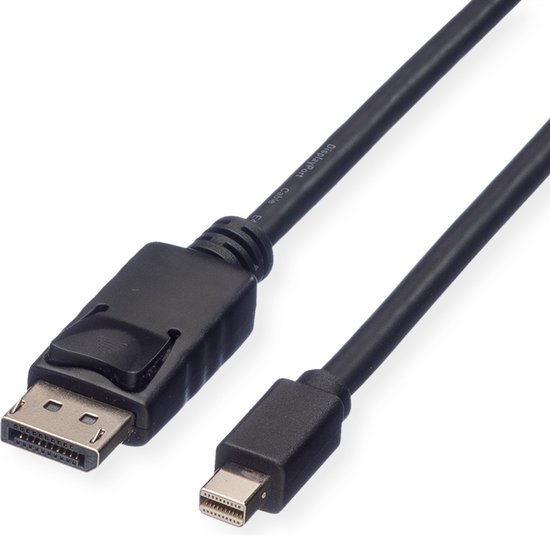 ROLINE DisplayPort kabel, DP M - Mini DP M, zwart, 1 m