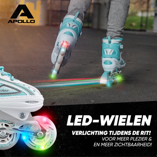 Apollo Super Blades X Pro, S, M, L, Roues LED illuminées Rollers pour  Enfants idéals pour débutants, Patins à roulettes Confortables Patins  Inline