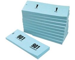 Benza Garderobenummers Nummerbloks Lootjes - Blauw
