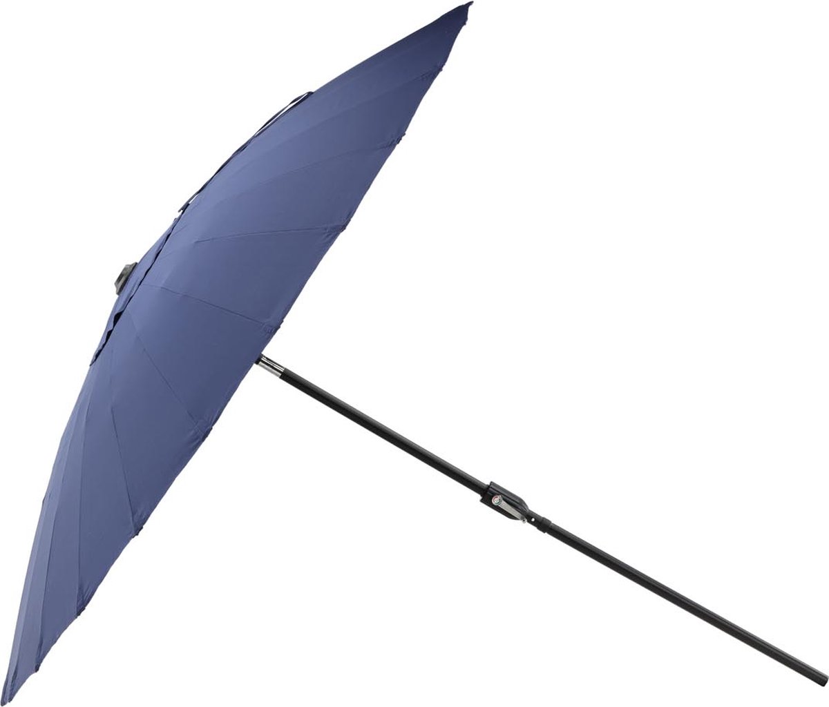 Blue Palmetto Parasol with Tilt Function, featuring intricate lace design detail by Hioshop.