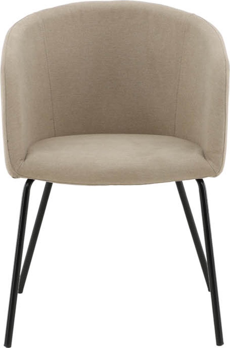 Berit eetkamerstoel met armleuningen beige.
