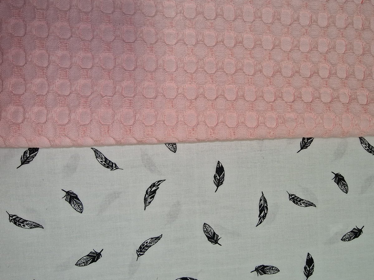 Koeka Antwerp baby ledikantdeken wafel/flanel 100x150 cm natural/natural