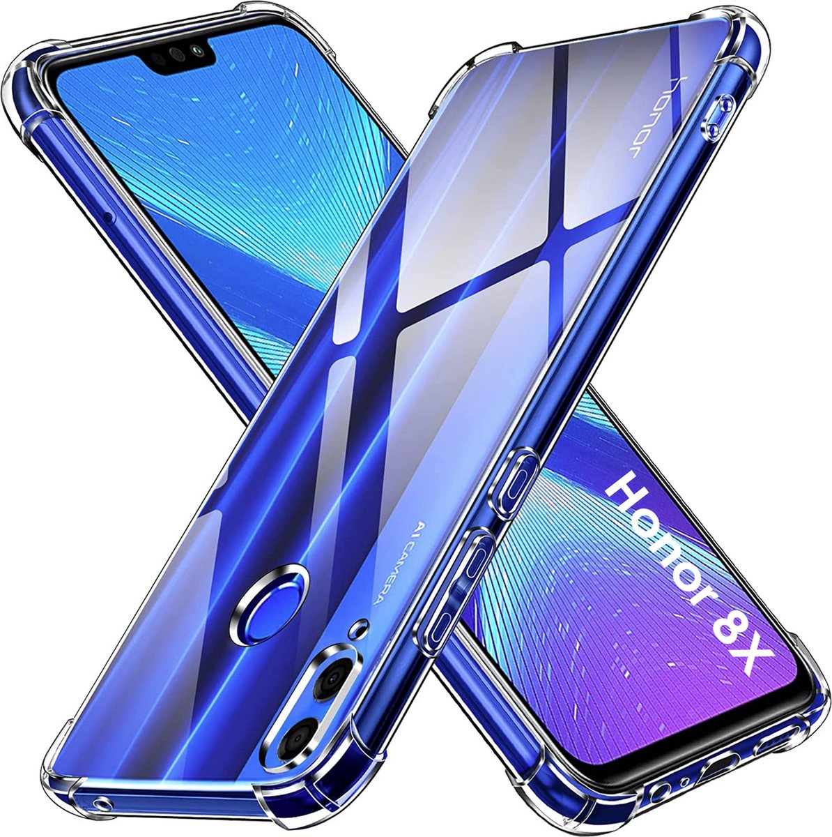 Hoesje voor Honor 8X backcover Shockproof siliconen Transparant
