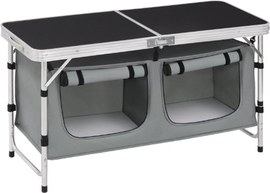 Ronde klaptafel voor 8 personen, zwart