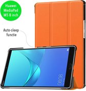 3-Vouw sleepcover hoes - Huawei MediaPad M5 8.4 inch - oranje