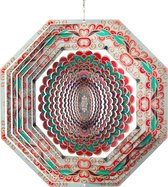 Spin Art windspinner mandala multi RVS - Ø 30 cm - multi color