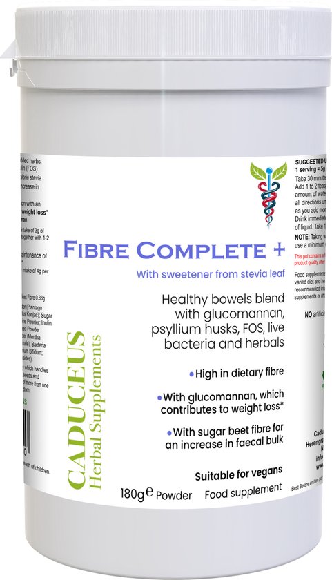 CADUCEUS herbal-supplements Fibre Complete + poeder - vezelrijk - 180 g ...
