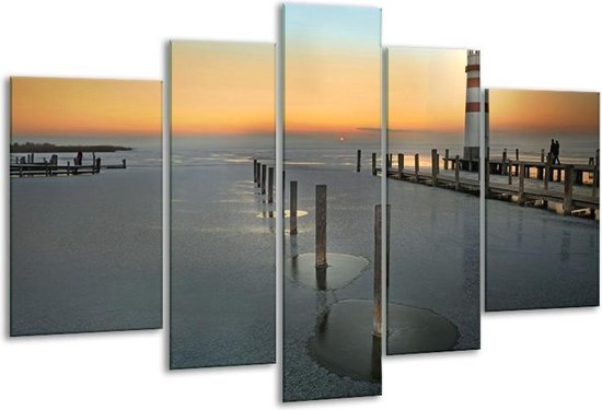 Peinture sur verre de mer | Gris, jaune | 170x100cm 5 Liège | Tirage photo sur verre |  F001139