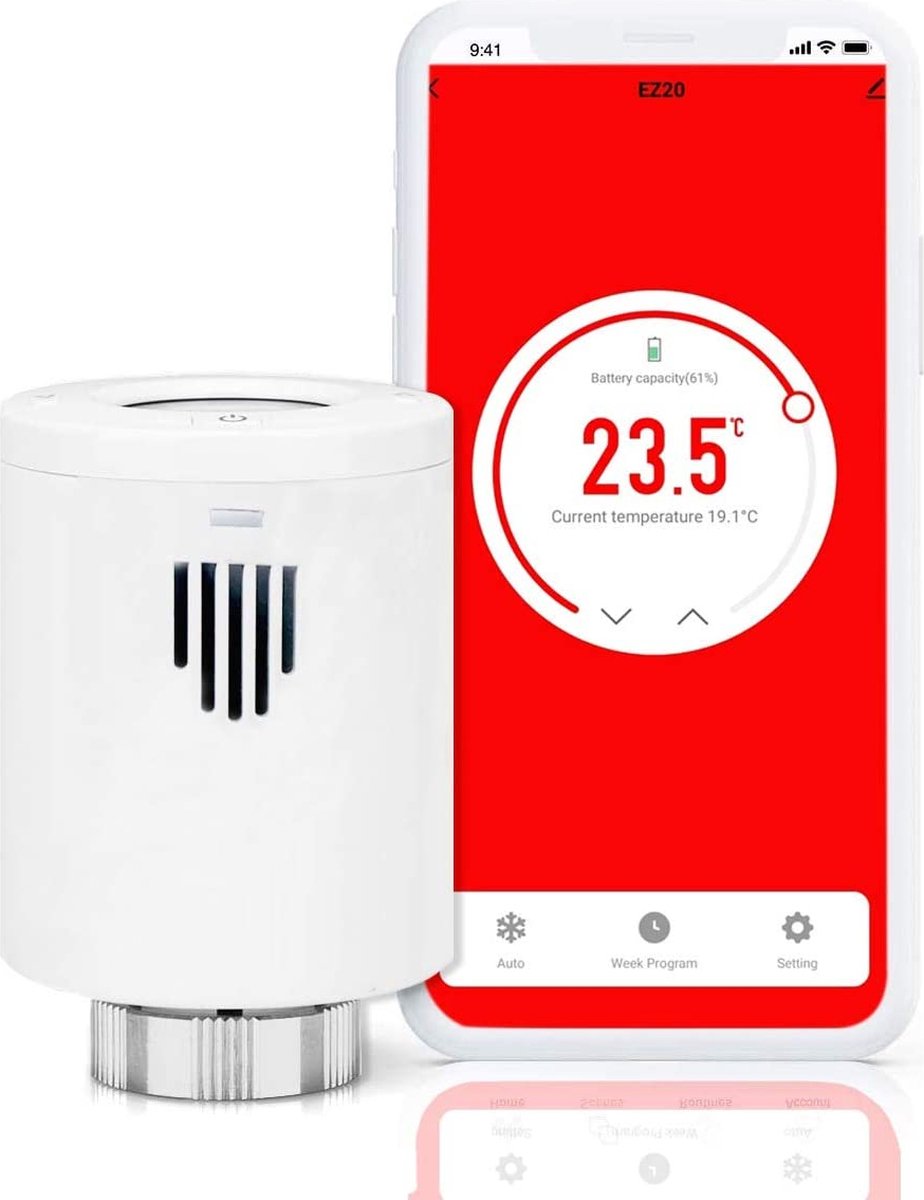 evanell° Slimme Radiatorknop (Updated V2) Thermostaatknop Werkt met Google Home en... bol