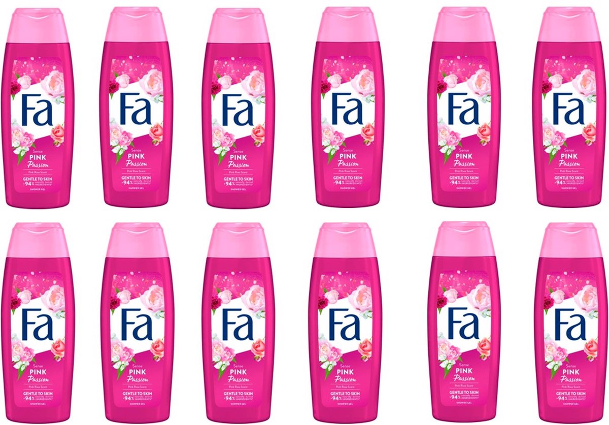 Goedkoopste FA Pink Passion Douchegel - Wilde rozen & Passiebloemen - JUMBOPAK - 12 x 250 ml
