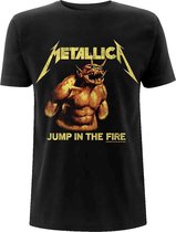 Metallica Tshirt Homme -M- Jump In The Fire Vintage Zwart