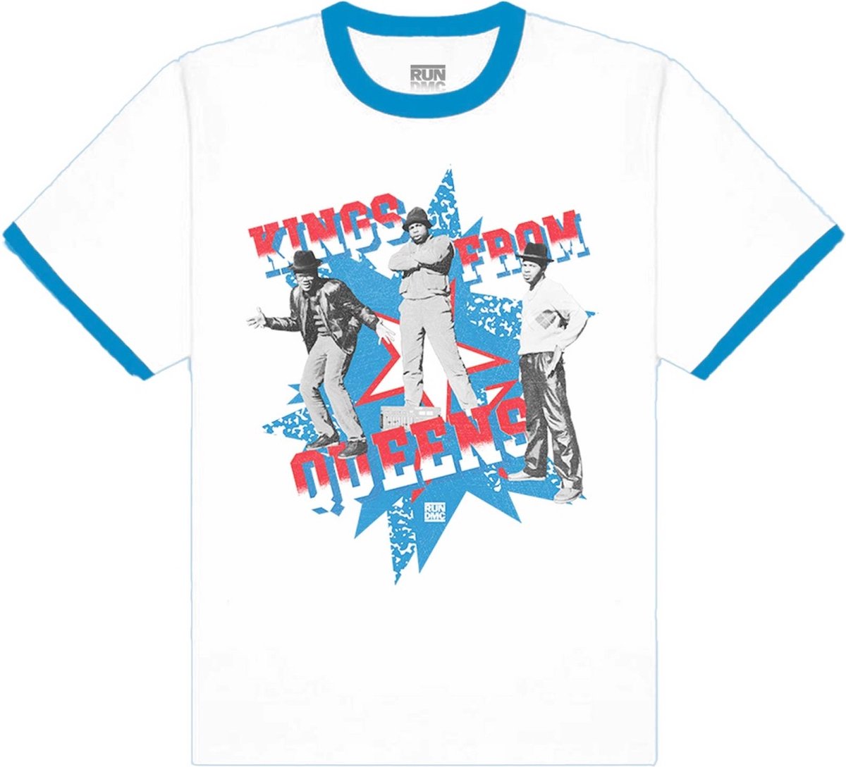 Run DMC - Kings From Queens Heren T-shirt - 2XL - Wit
