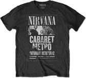 Nirvana - Cabaret Metro Heren T-shirt - XL - Zwart