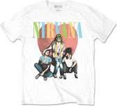 Nirvana - Trapper Hat Heren T-shirt - XL - Wit