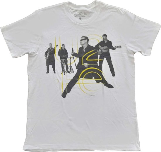 U2 - Live Action Heren T-shirt - 2XL - Wit